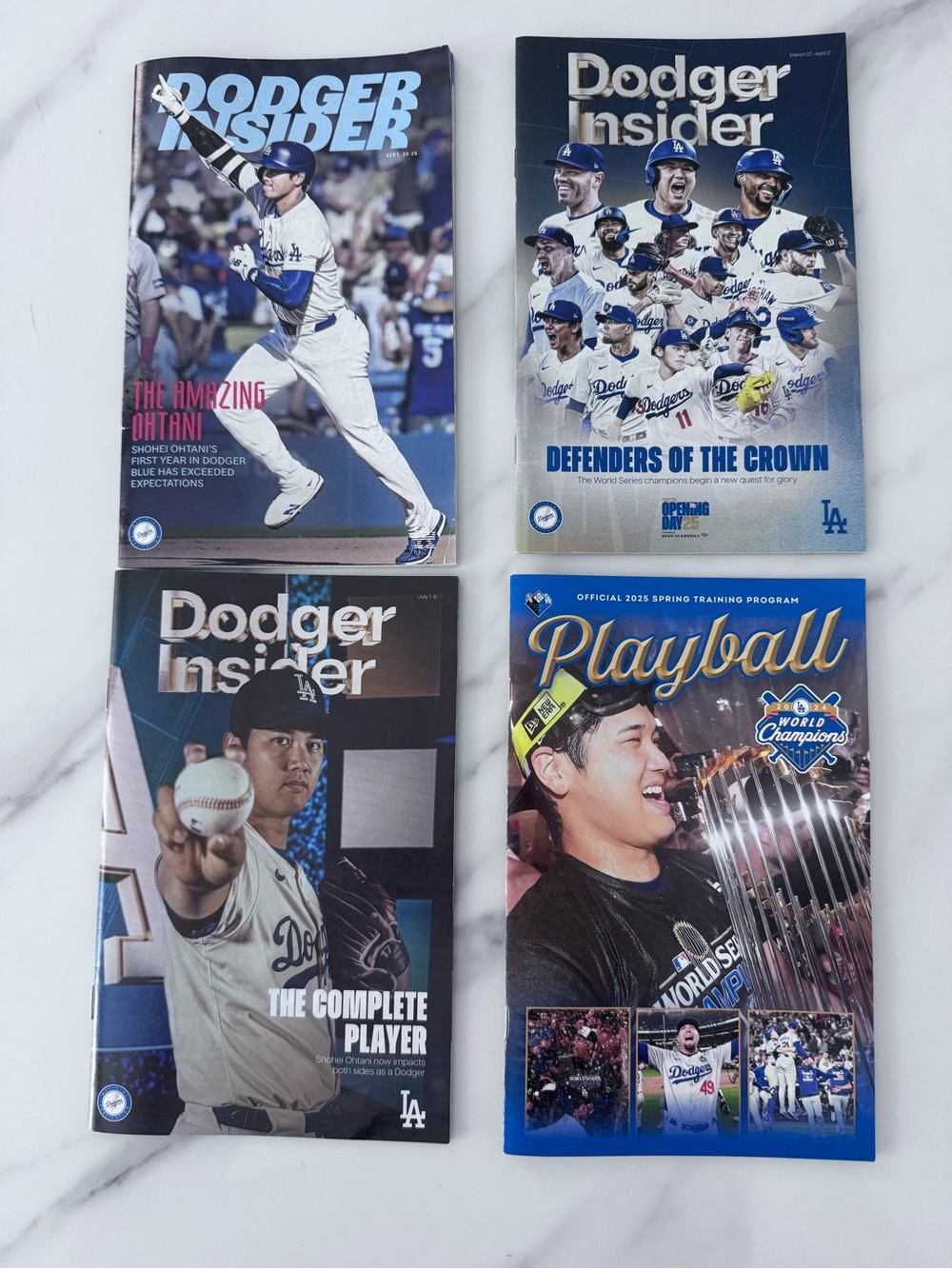 Shohei Ohtani Covers: Dodgers Insider Magazine Set Of 4 Covers